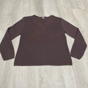 J.Jill Pure Jill V-Neck Brown Sweater